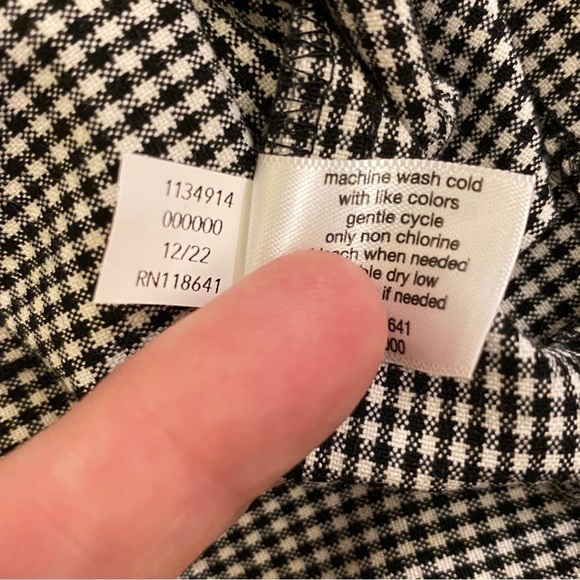 Lane Bryant NWT 22 Wide Leg Capri Pants High Rise Black White Gingham Checked - Picture 8 of 9